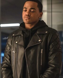 Michael Rainey Jr Power Book II Season 02 Black Leather Biker Jacket