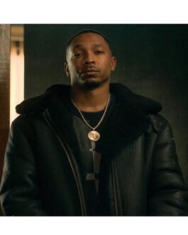 Power Book III Malcolm M. Mays Shearling Black Jacket