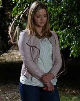Pretty Little Liars Sasha Pieterse Pink Leather Jacket