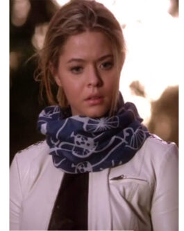 Pretty Little Liars S05 Sasha Pieterse White Leather Jacket