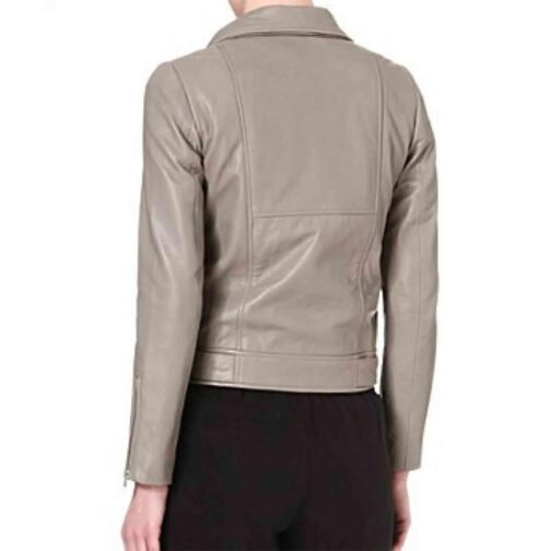 Pretty Little Liars S05 Ashley Benson Gray Leather Jacket - Image 2