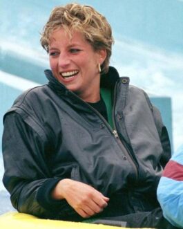 Princess Diana Hard Rock Cafe Bomber Leather Jacket