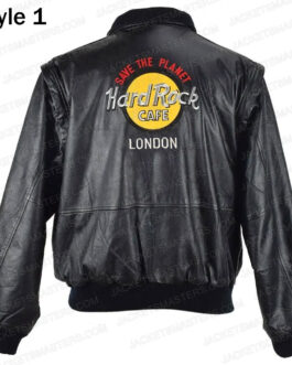 Princess Diana Hard Rock Cafe Bomber Leather Jacket