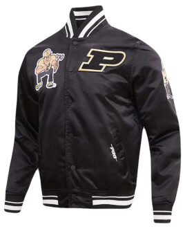 Purdue Boilermakers Classic Black Satin Jacket