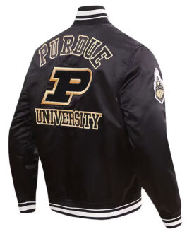 Purdue Boilermakers Classic Black Satin Jacket