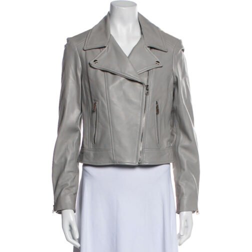 How I Met Your Mother Becki Newton Gray Leather Jacket