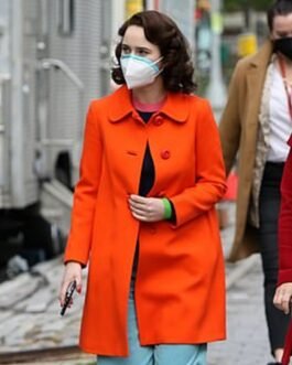 Rachel Brosnahan The Marvelous Mrs Maisel S04 Wool Orange Coat