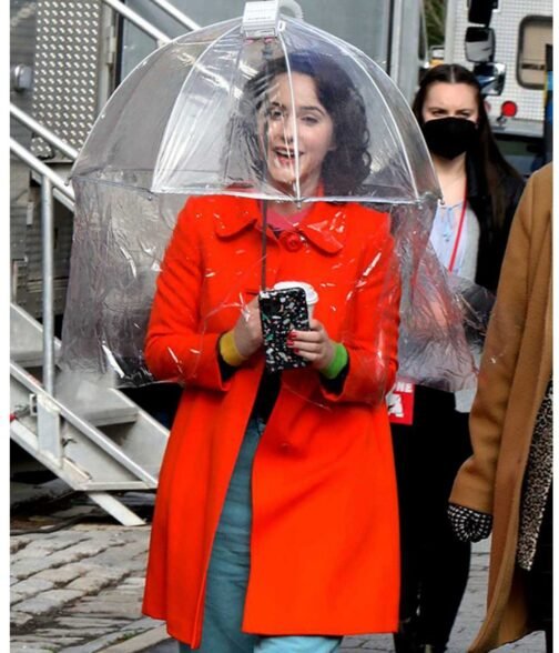Rachel Brosnahan The Marvelous Mrs Maisel S04 Wool Orange Coat - Image 5