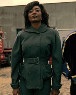 Patina Miller Power Book III Grey Peacoat