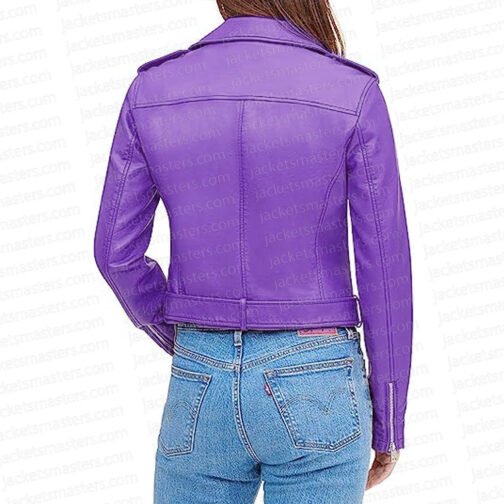 Raven’s Home Raven Symone Purple Leather Jacket - Image 3