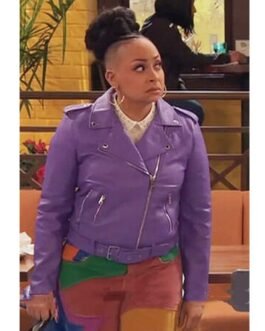 Raven’s Home Raven Symone Purple Leather Jacket