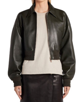 Real Housewives of Beverly Hills Dorit Kemsley Cropped Leather Jacket