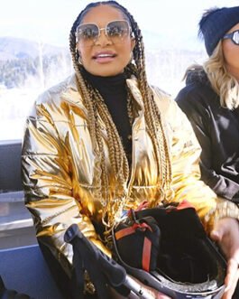 Real Housewives of Salt Lake City Jen Shah Gold Puffer Jacket