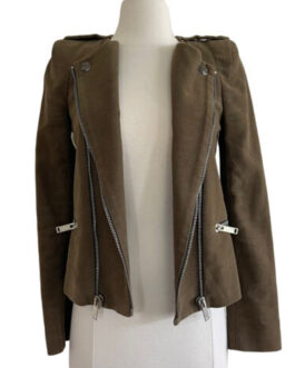 The Originals S04 Claire Holt Green Suede Jacket