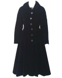 The Bishop Red Notice Velvet Black Coat