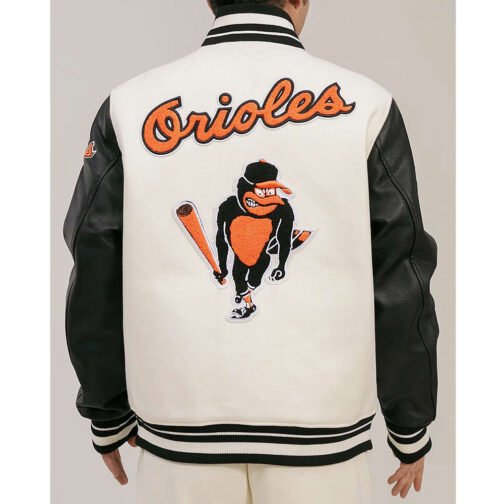 Baltimore Orioles Retro Classic Rib Varsity Jacket - Image 4