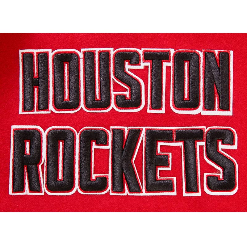 Retro Houston Rockets Classic Rib Varsity Jacket - Image 9