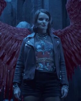 Lucifer S06 Brianna Hildebrand Black Leather Jacket