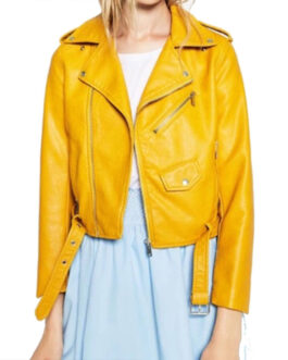 Lucifer S06 Brianna Hildebrand Yellow Leather Jacket