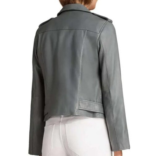 FBI Most Wanted Roxy Sternberg Gray Leather Jacket - Image 3
