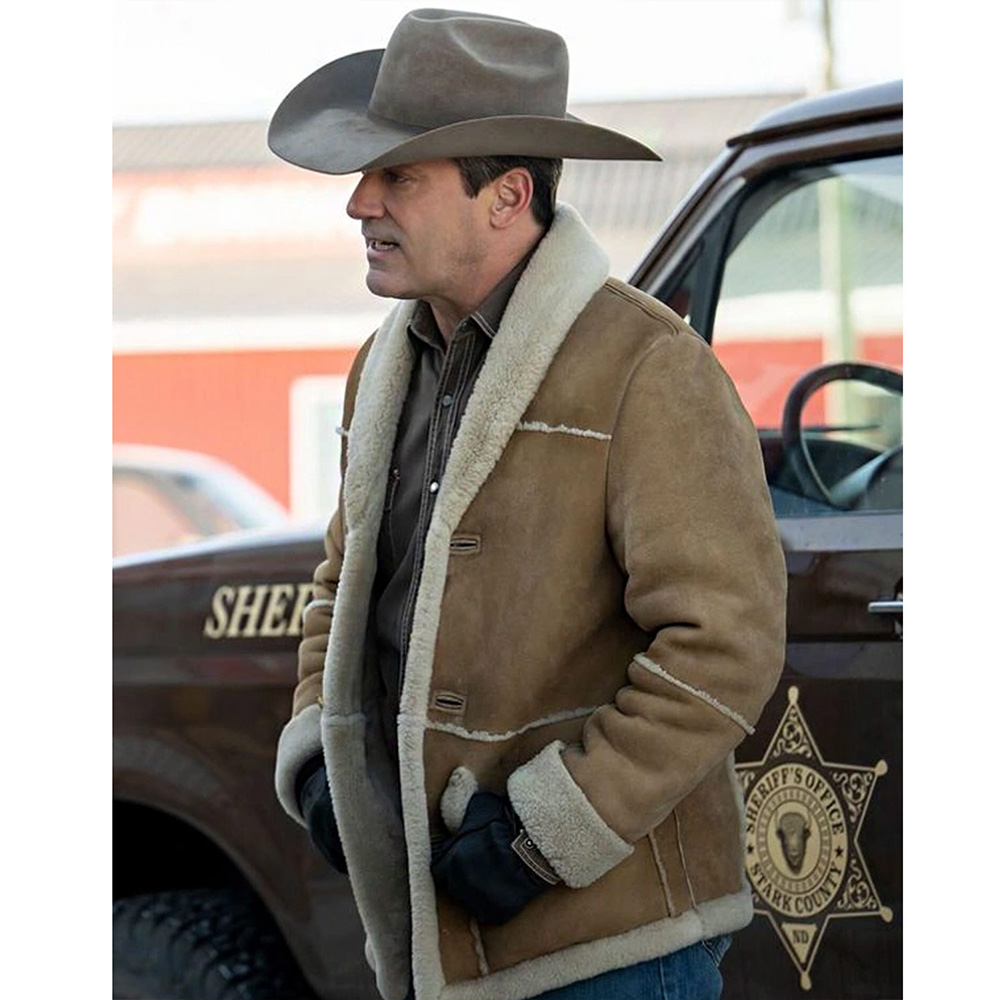 Jon Hamm Fargo Shearling Leather Jacket - Image 13