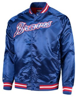 Atlanta Braves Lightweight Satin Full-Snap Jacket