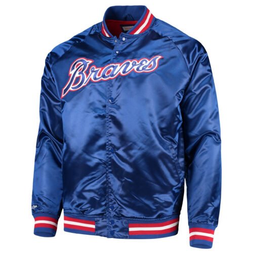 Atlanta Braves Lightweight Satin Full-Snap Jacket