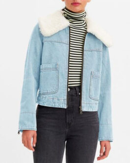 Doctor Who Millie Gibson Trucker Sherpa Jacket