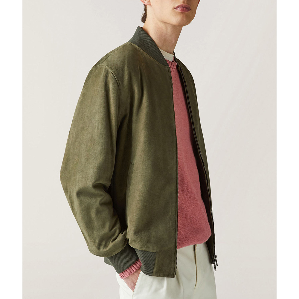 Ryan Seacrest Live with Kelly and Ryan Suede Bomber Jacket - Image 5