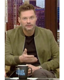 Ryan Seacrest Live with Kelly and Ryan Suede Bomber Jacket