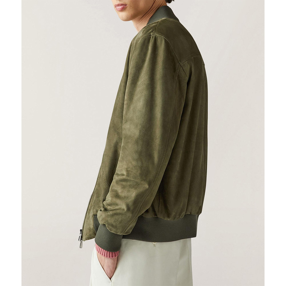 Ryan Seacrest Live with Kelly and Ryan Suede Bomber Jacket - Image 6