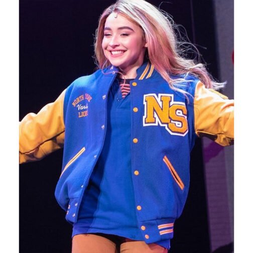 Sabrina Carpenter Mean Girls on Broadway Varsity Jacket - Image 2