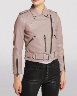 Sarah Goldberg Barry Season 3 Biker Pink Leather Jacket