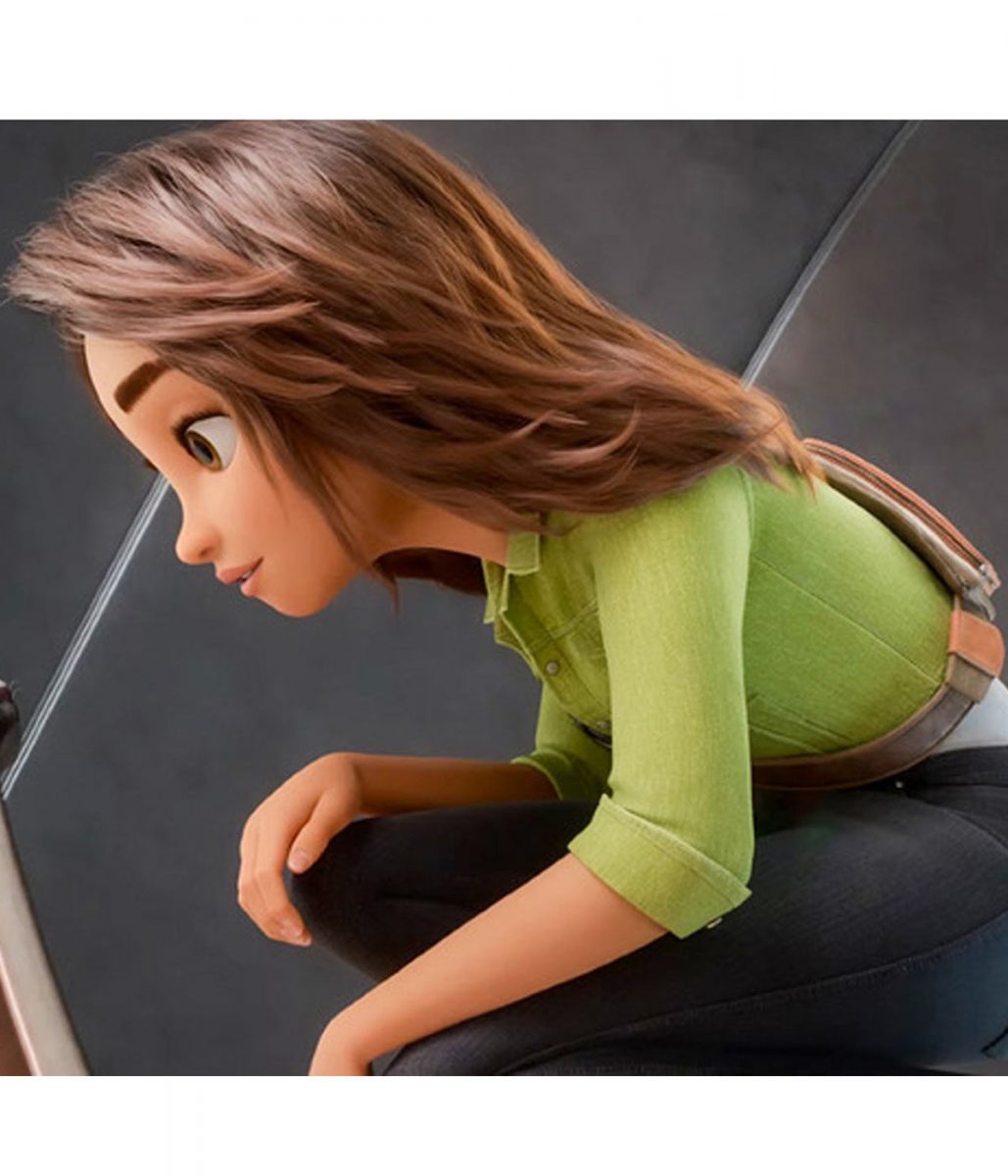 Sam Greenfield Luck Green Cropped Leather Jacket - Image 11