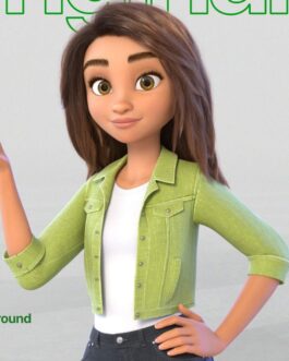 Sam Greenfield Luck Green Cropped Leather Jacket