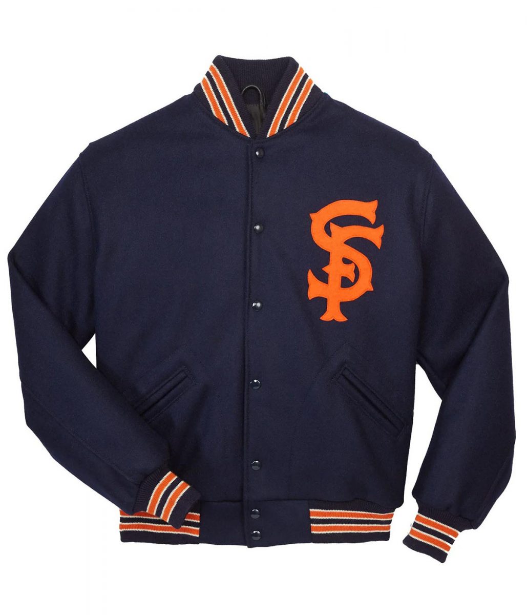 San Francisco Seals 1940 Varsity Navy Wool Jacket - Image 3