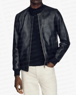 With Love Rome Flynn Bomber Leather Jacket