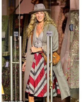 Sarah Jessica Parker And Just Like That Grey Coat