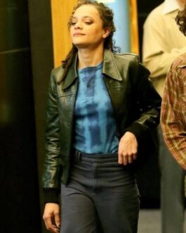 Sasha Lane The Crowded Room Bomber Green Jacket