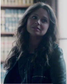 Scandal S04 Katie Lowes Green Leather Jacket