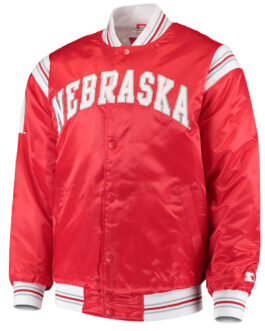 The Enforcer Nebraska Huskers Scarlet Satin Jacket