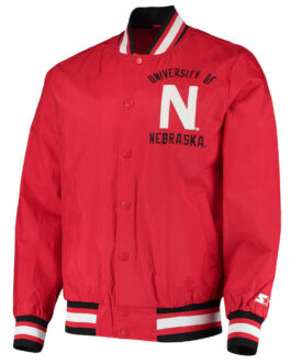 Scarlet Nebraska Huskers The Jet III Satin Jacket