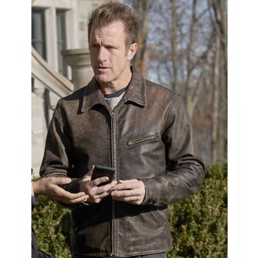 Alert Missing Persons Unit Scott Caan Leather Jacket - Image 4