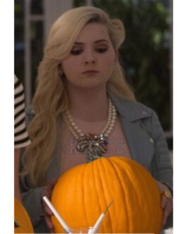 Scream Queens Abigail Breslin Sky Blue Leather Jacket