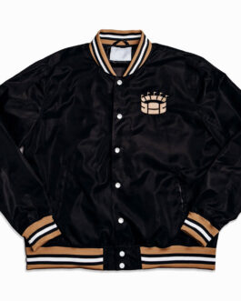 Homefield Brand Script Black Bomber Jacket