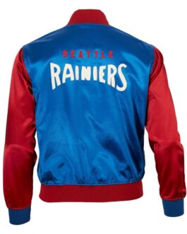 Seattle Rainiers Full Zip Satin Color Block Jacket