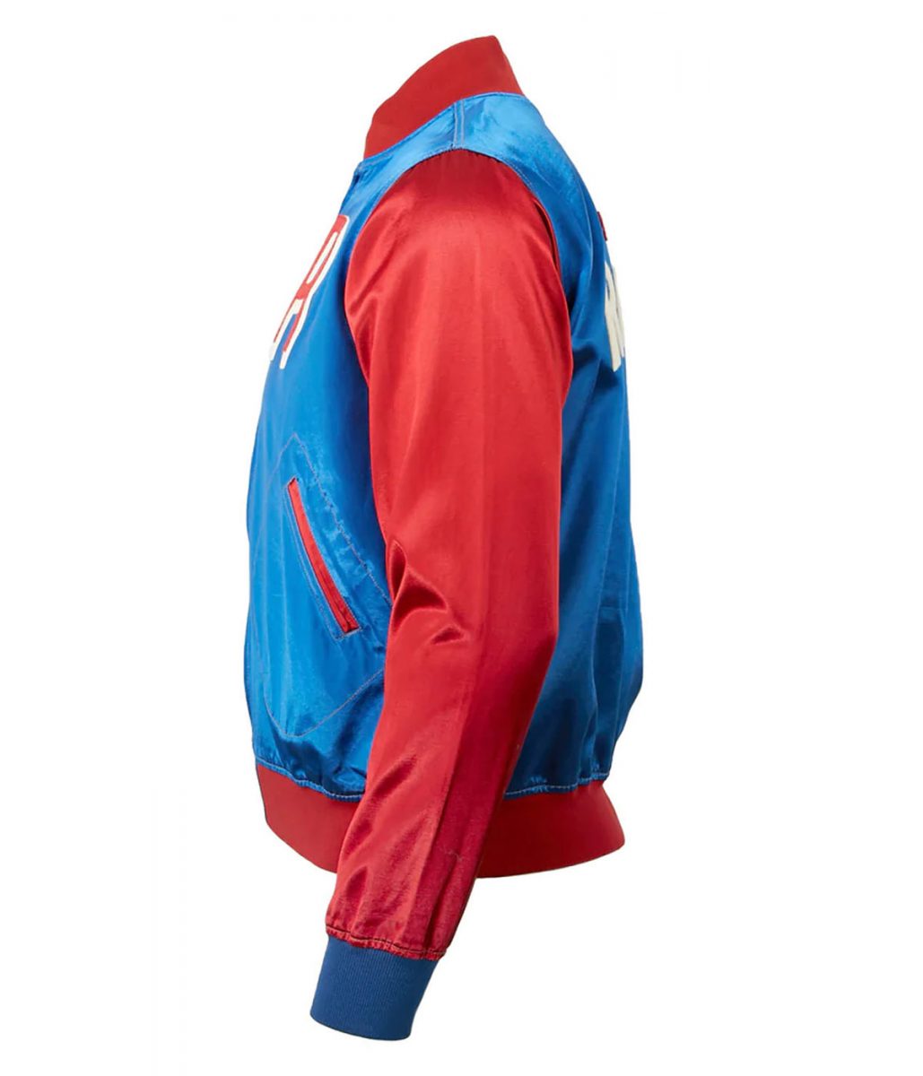 Seattle Rainiers Full Zip Satin Color Block Jacket - Image 3