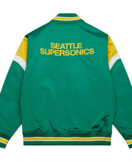 Seattle Supersonics Heavyweight Green Satin Jacket