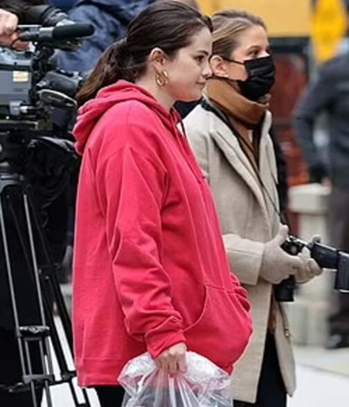 Only Murders in the Building Selena Gomez Pullover Pink Hoodie - Image 5