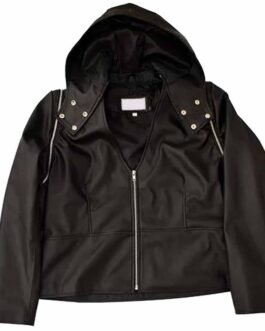 Gotham S05 Camren Bicondova Leather Jacket with Removable Hood
